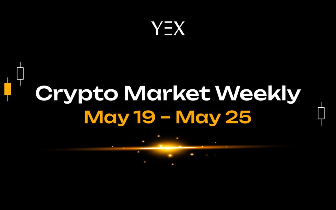 Crypto market weekly recap showing Bitcoin and Ethereum price charts for May 18 to May 24, 2026